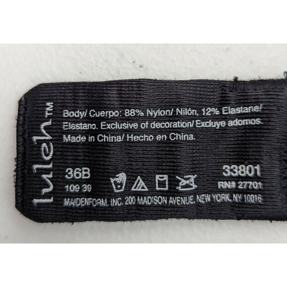 Luleh Bra Women’s 36B Black Colorful Floral Lightly Lined - Picture 6 of 6